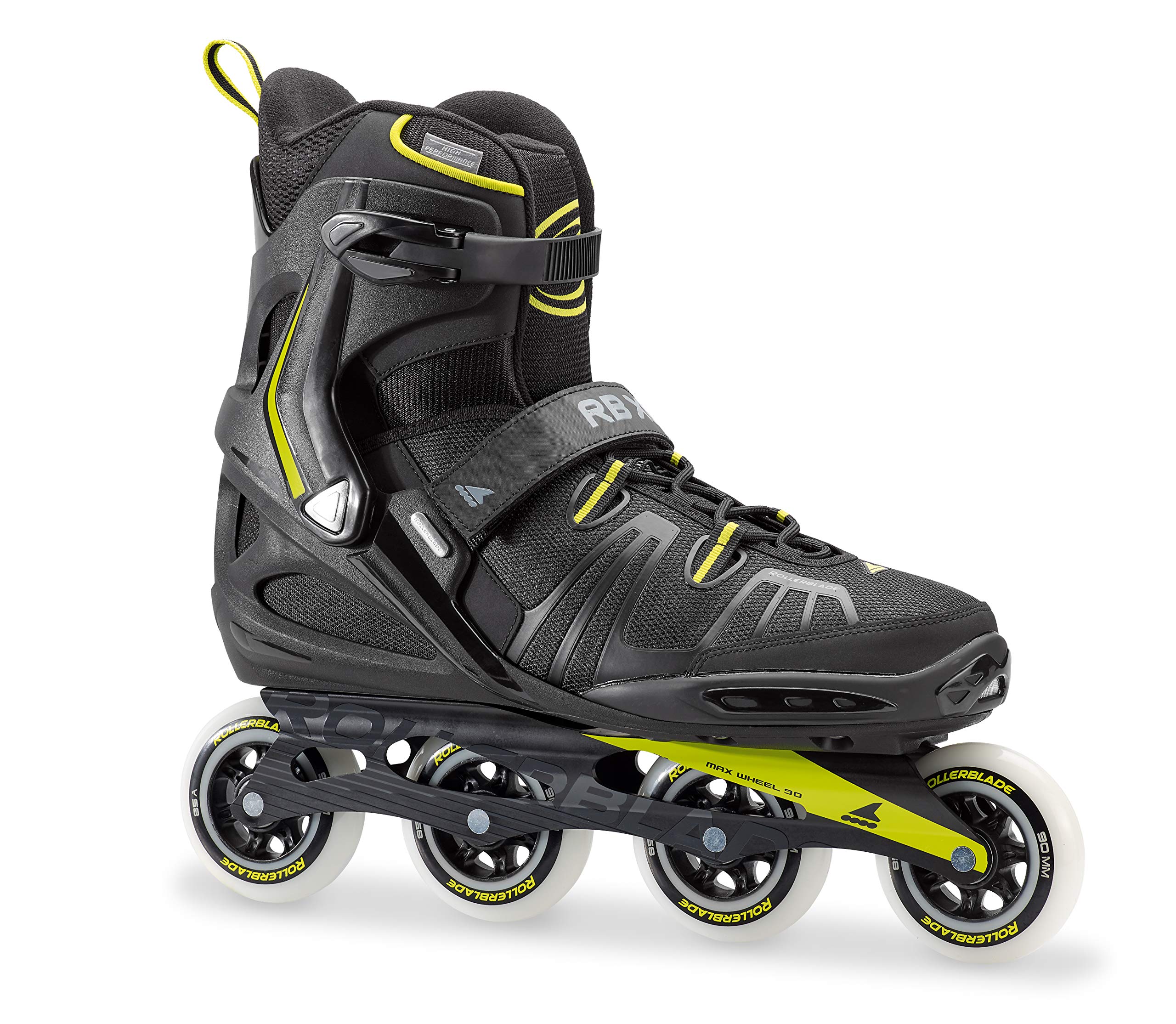 Rollerblade RB XL Skates, Adult Unisex, Black/Lemon, 48