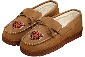 FOCO Mens NFL Team Logo Moccasin Slippers