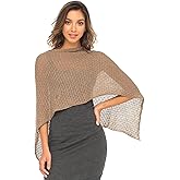 Back From Bali Womens Cotton Shrug Poncho, Lightweight Summer Shrug Pullover Sweater