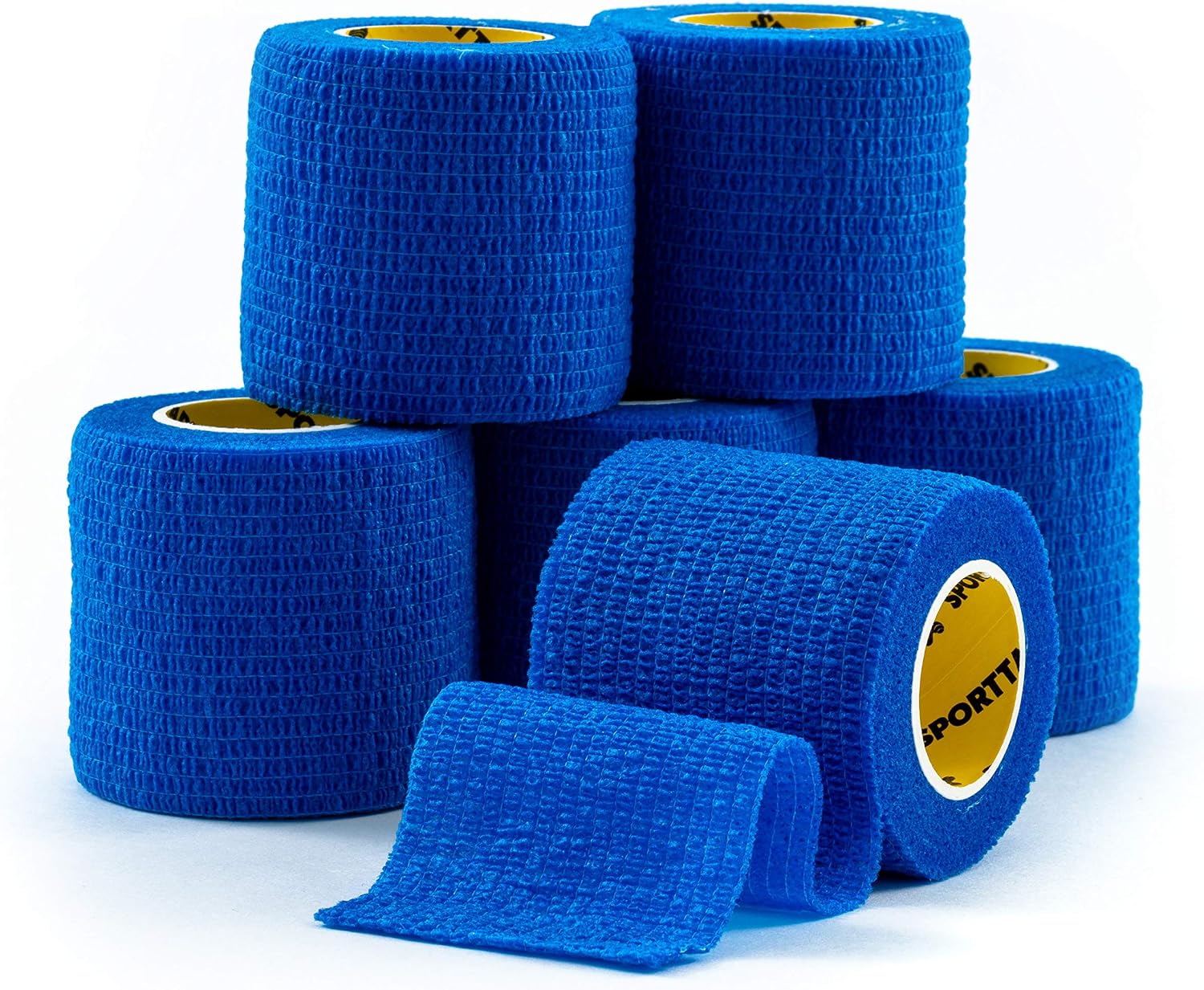 6 Rolls – SPORTTAPE Cohesive Sock Tape, Shin Pad Football Tape, Keeper ...