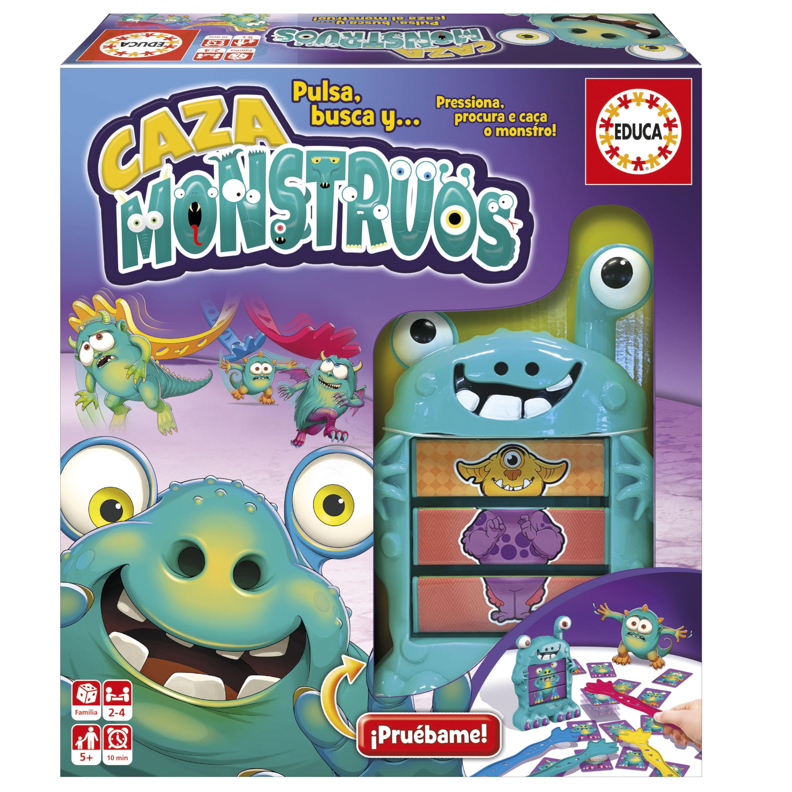 Educa Monster Hunt A Game of Visual and Fast Agility. From 5 Years. 18861, Various, One Size