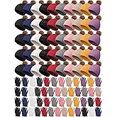 JaGely 100 Pcs Kids Beanies Hats and Gloves Set Bulk for Girls Boys Winter Warm Knitted Beanies Anti-slid Gloves with Grips