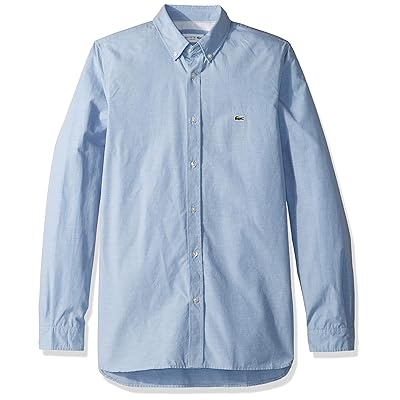 Lacoste Mens LS Solid Casual Textured Cotton Collar Egypt Ubuy