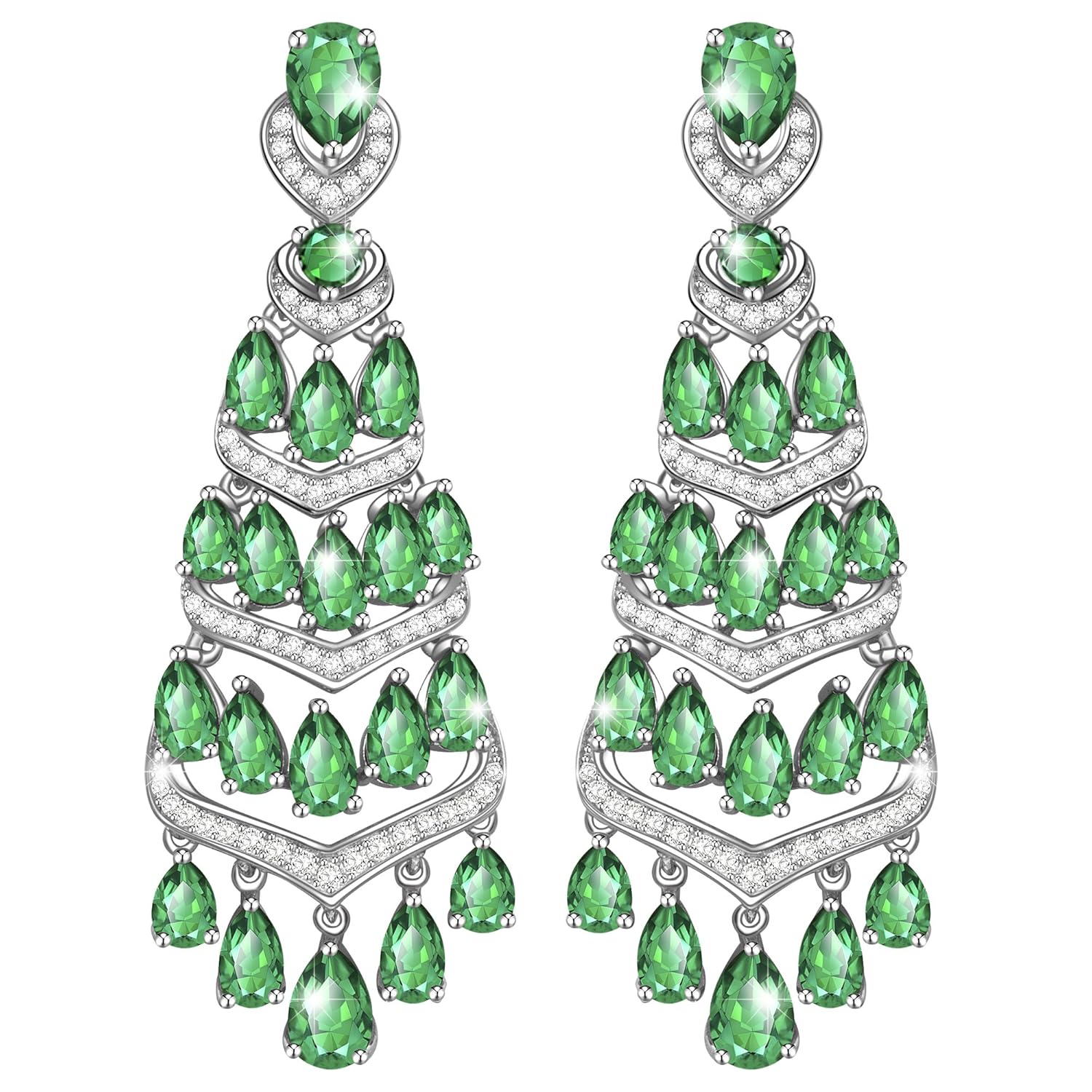 MARENJA Regalo San Valentín Pendientes Mujer de Moda Bohemio Verde Joya Chapada