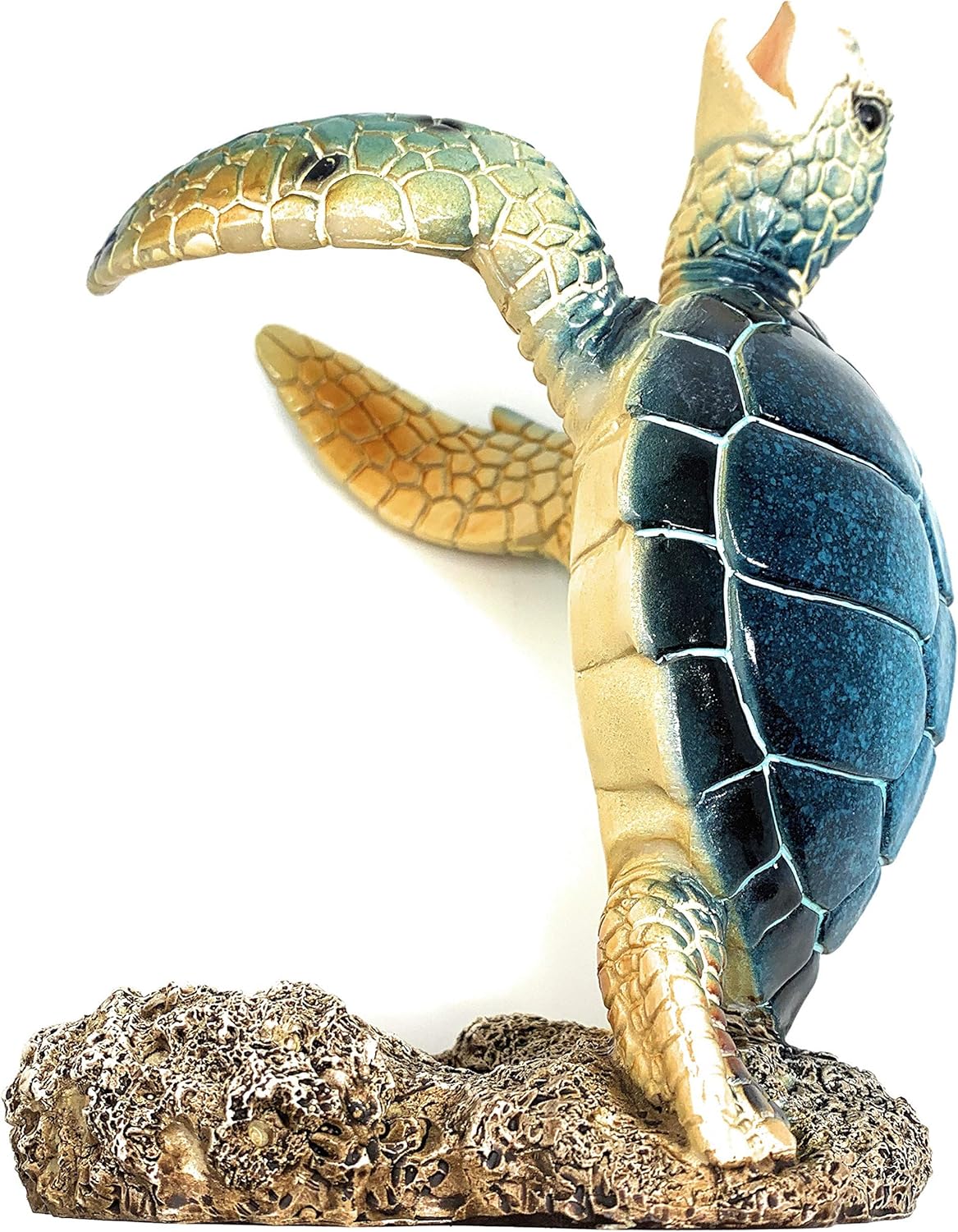 coastal collection outdoor living sea turtle melamine dinnerware on Amazon Com Globe Imports Blue Sea Turtle Resin Wine Bottle Holder 7 75 Inches Tall Home Kitchen