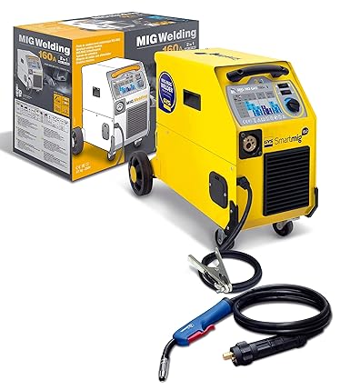 GYS Schutzgasschweißgerät 160 A, einphasig 230 V, gelb, Smartmig 162