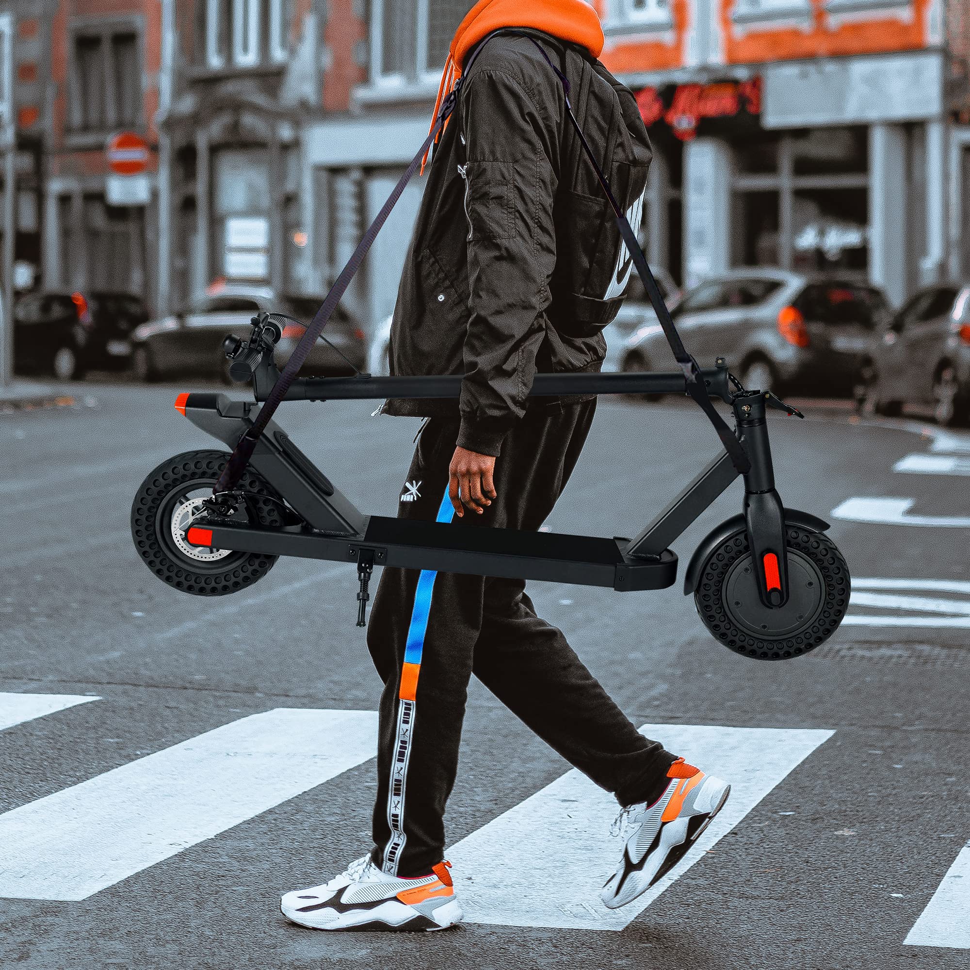 Epessa Shoulder Strap for Kick Scooter Electric Scooter Kids Bike with Non-Slip Shoulder Pad, Adjustable, Compatible with Segway ES1/ES2/ES2 Pro/ES4/MAX Mijia M365