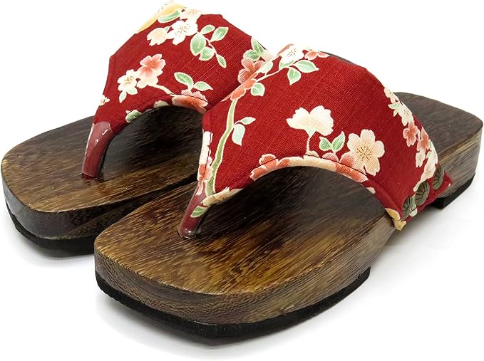Amazon 下駄 サンダル キッズ 浴衣に 女の子 子供用のサンダル下駄 19cm エンジ 小桜 Gtk19 313 着物 浴衣 通販
