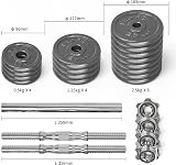 PROIRON 30kg Adjustable Dumbbells Cast Iron Set with Bar Attachment view 3