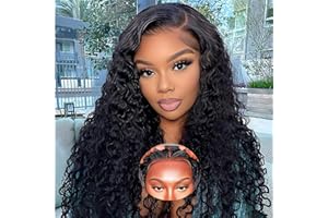 22 Inch Wear and Go Glueless Wigs Human Hair Pre Plucked 5x5 Deep Wave Lace Closure Wig Curly Human Hair Wigs for Black Women