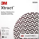 3M Xtract Net Disc 710W, 5 in, 12 Piece Multi-Pack Hook and Loop Sanding Discs, 80+, 120+, 180+, 220+, 240+, 320+, Virtually
