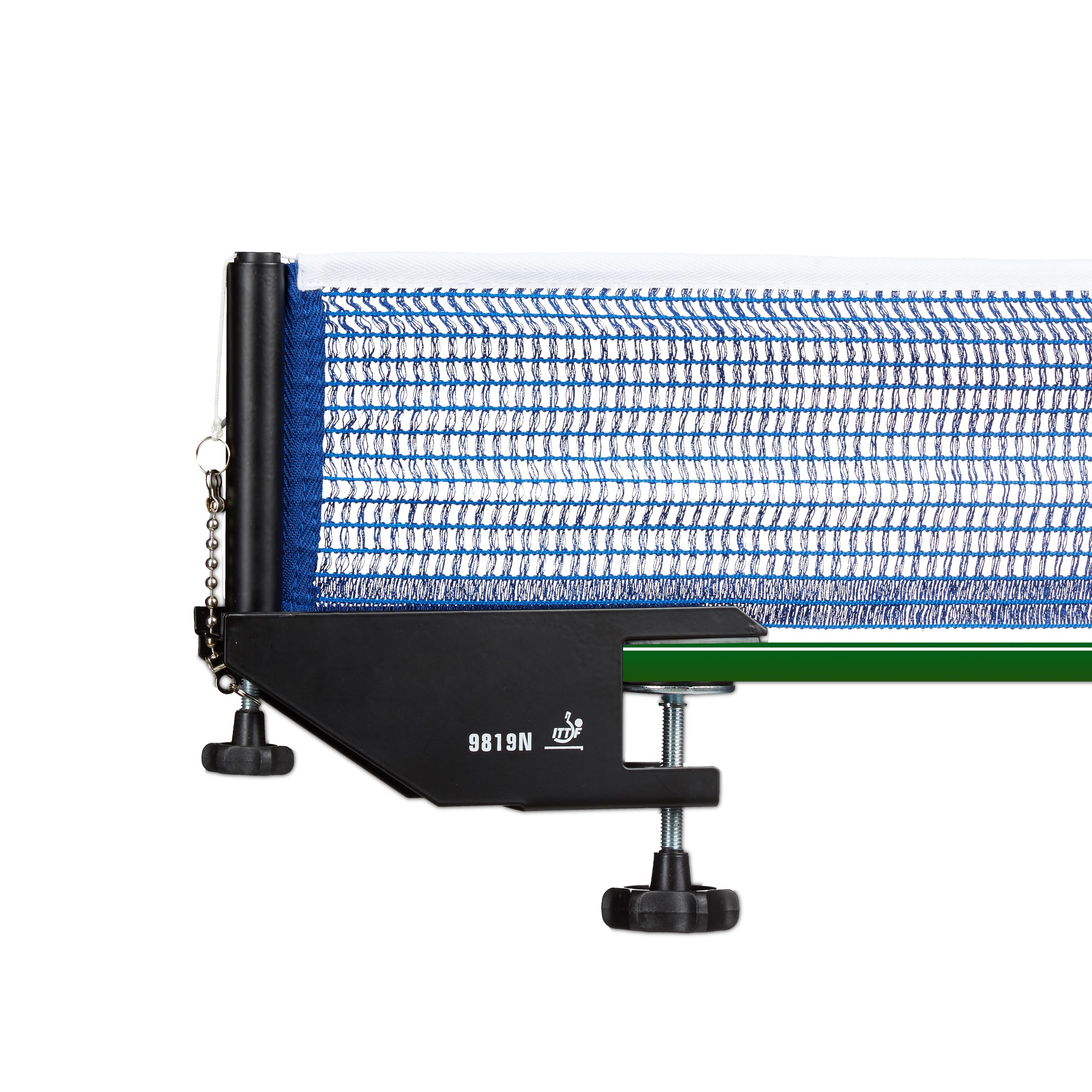 Relaxdays Metal Professional Table Tennis Net Ping Pong Net Screw-In: 19.2 x 23.5 cm Table Tennis Equipment Ping Pong Accessory Outdoor, Blue