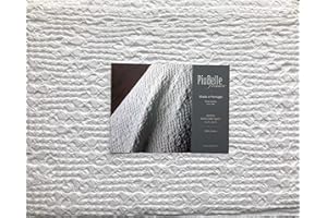 Piu Belle Portugal Solid White Textured Bubble French Farmhouse Style Matelasse Quilt Coverlet (Queen) - Cedric White