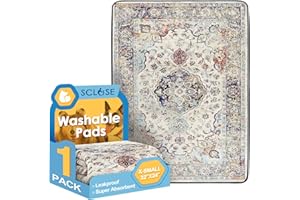SCLOSE Washable Pee Pad for Dogs, 32" x 24" Reusable Puppy Pads Waterproof Dog Rugs, Super Absorbent, Leakproof, Dog Crate Pad, Playpen Mat, Whelping Pads, Vintage Medallion