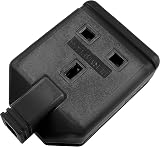 Masterplug Heavy Duty Single Socket Trailing Socket Without Plug and Cable Black view 2