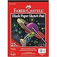 Faber-Castell Black Paper Pad - 25 Sheets of 9" x 12" Paper
