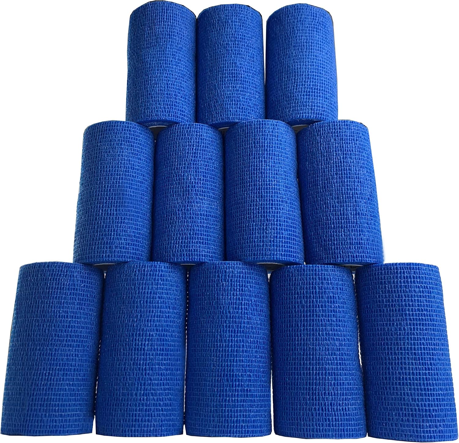 Inksafe Blue Self Adherent Cohesive Bandages 10cm x 4.5m Box of 12, Uses Include Vet Wrap