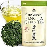 Green Tea leaves Sencha, JAS Certified Organic, Japanese Tea, Uji-Kyoto, 80g Bag 【YAMASAN】