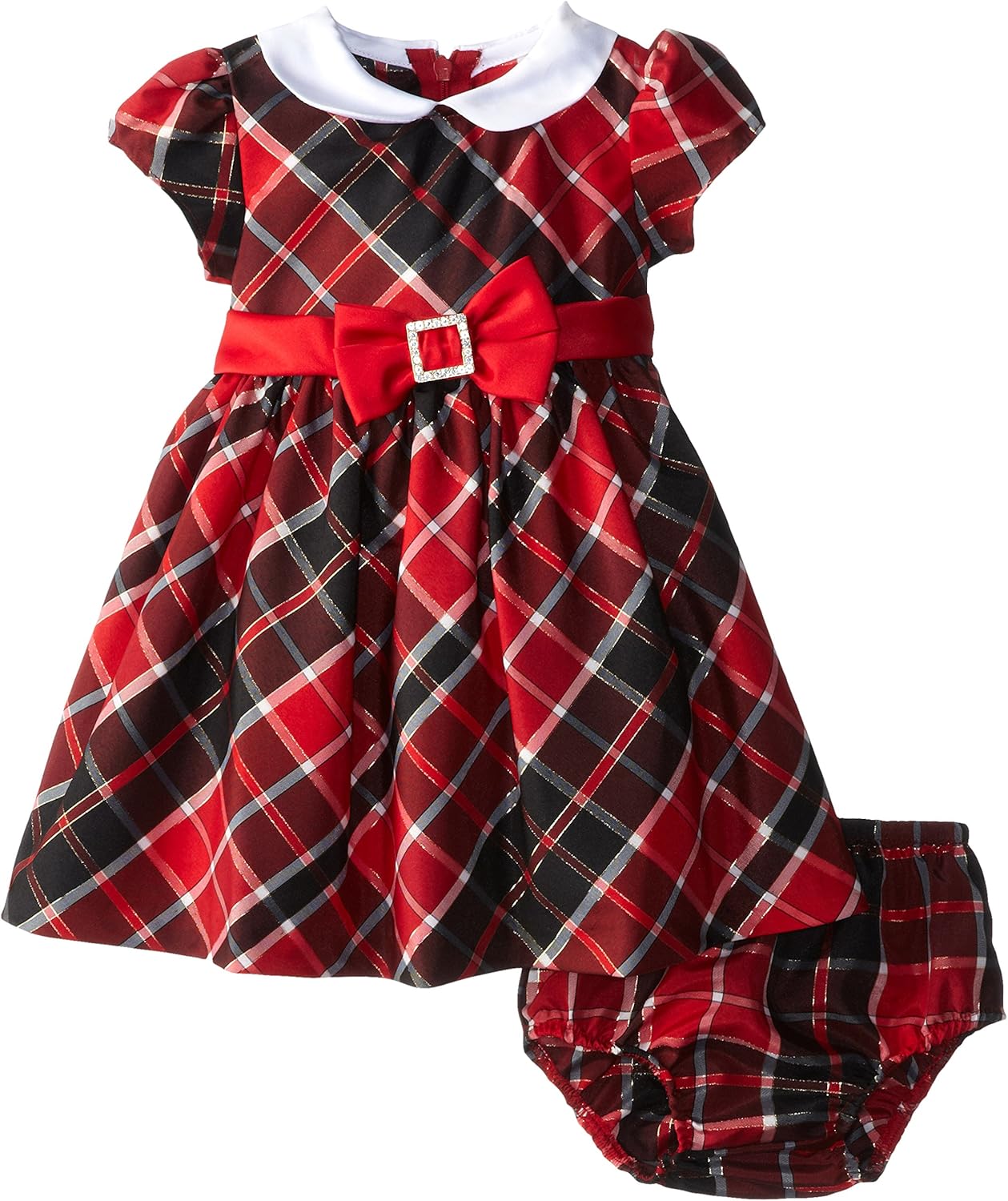 red taffeta dress