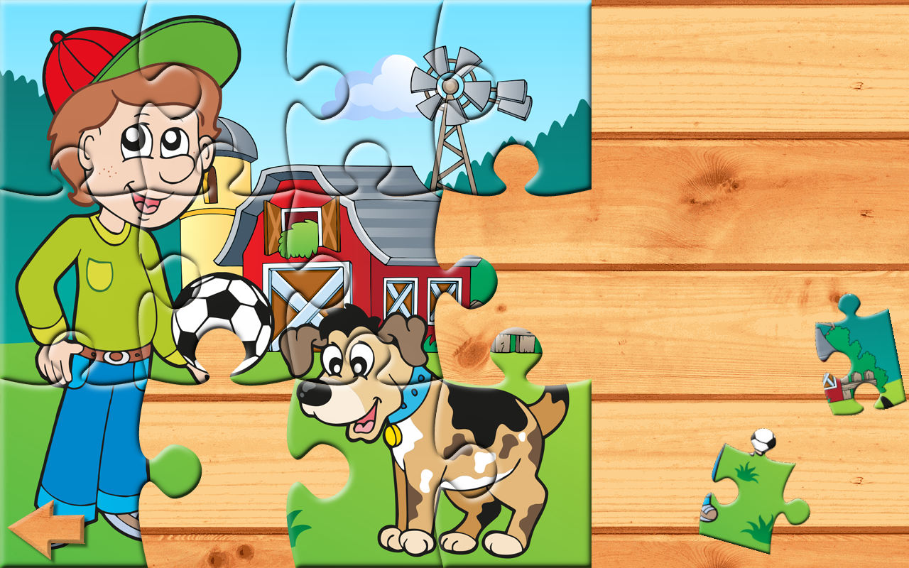 20 Fun Puzzle Games for Kids in HD Barnyard Jigsaw Learning Game for