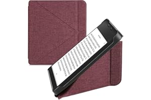 kwmobile Origami Case Compatible with Kobo Libra 2 - Slim Fabric Cover - Red