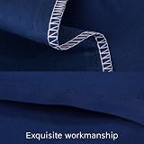 NTBAY 2 Pack 500 Thread Count Egyptian Cotton Pillow Cases Navy 50x75 cm view 3
