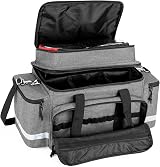 Damero Medical Bag Gray, Emergency Bag with 2 Pouches & Multi Pocket Storage view 5