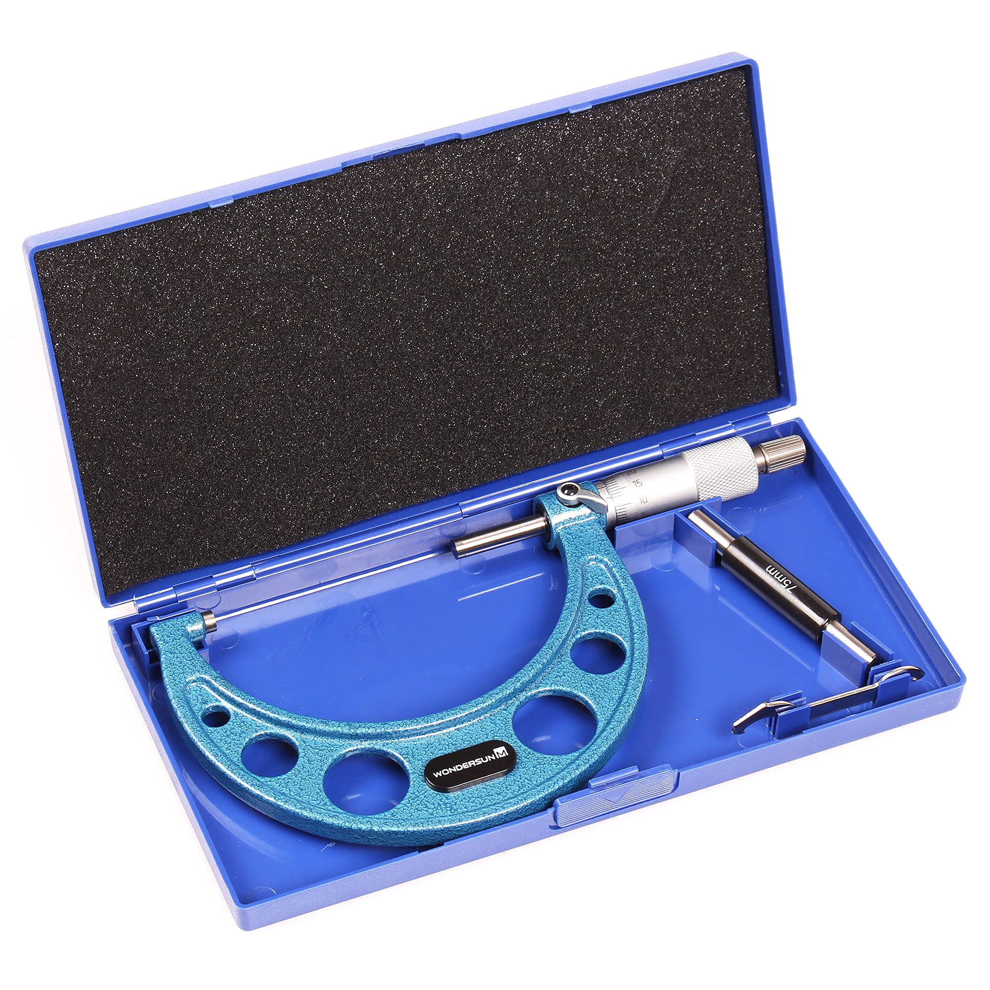 WONDERSUNM Professional Premium Outside Micrometer Precision Machinist Tool 75-100mm Measuring Range 0.01mm Graduation