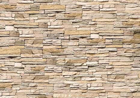 murando - Fototapete 350x256 cm – Vlies Tapete - Moderne Wanddeko - Design Tapete - Wandtapete - Wand Dekoration - Steinmauer