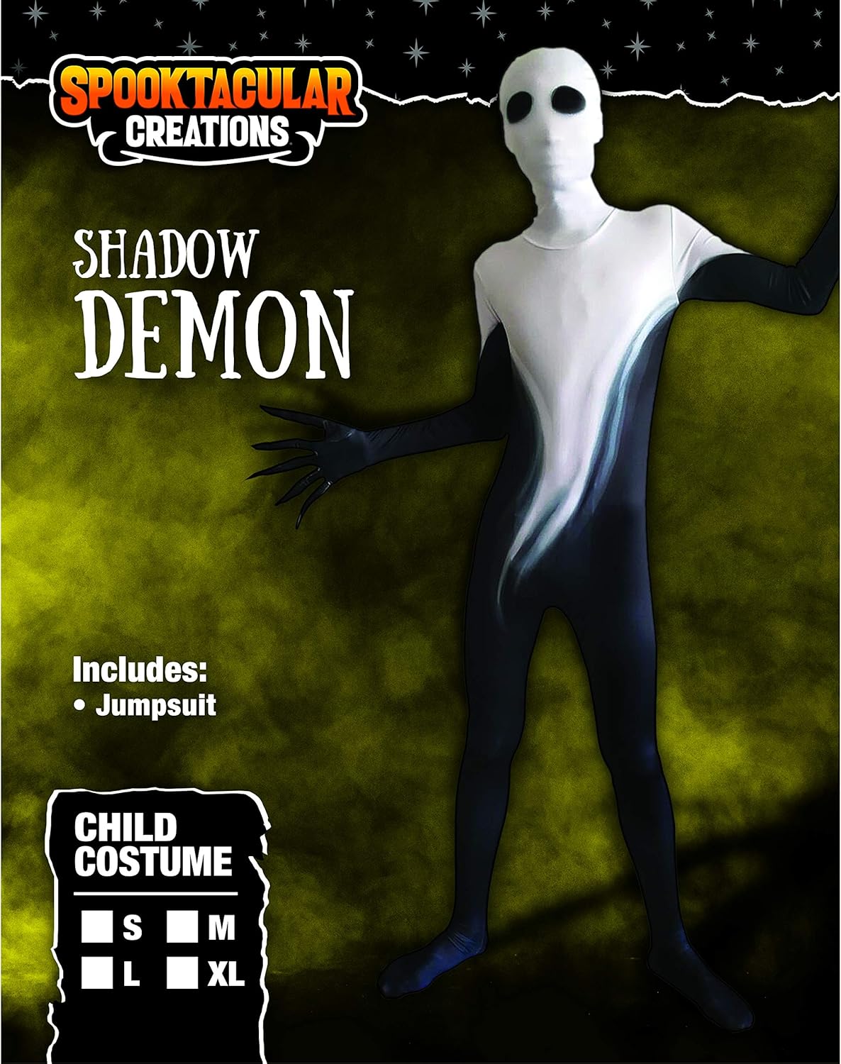 Scary Shadow Demon 2nd Skin Deluxe Kids Costume Set for Halloween Dress