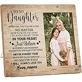 Daughter Gift Picture Frame, Graduation Gifts for Daughter from Mom, To My Daughter Photo Frame, Love from Mom Picture Frames, Gift for Birthday Christmas Wedding, Mother and Daughter decor -C14