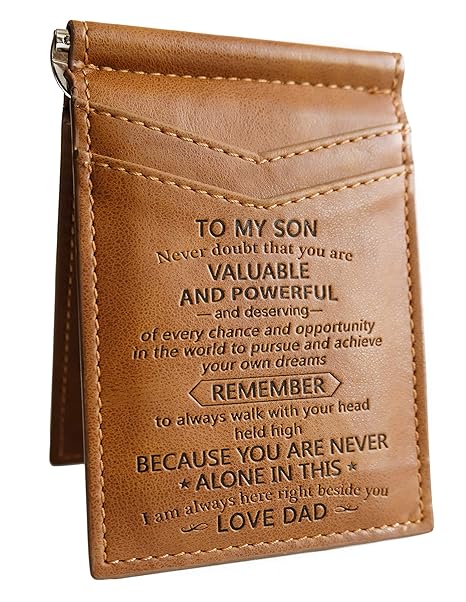 New Card Holder Bifold Wallet Gift For Son Slim Wallet With Money - new card holder bifold wallet gift for son slim wallet with money clip rfid blocking card mini bifold at amazon men s clothing store