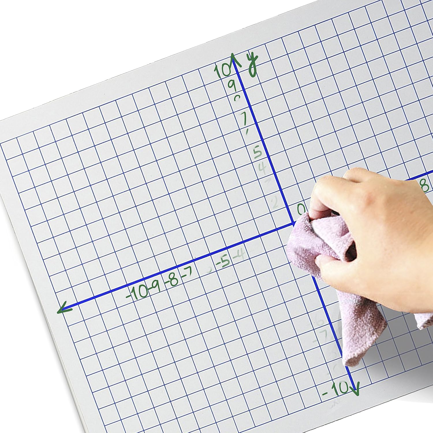 Dry Erase XY Axis Graph Lap Boards 9”X12” for Student and Classroom Use, Math whiteboards (Double Sided White Boards) Erasers Included (12 Pack Graph) : Office Products