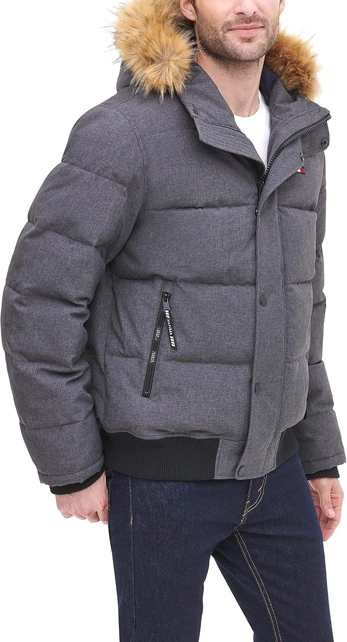 Tommy Hilfiger 汤米希尔费格 大毛领 男式连帽保暖外套 3.4折9.99 多色可选 海淘转运到手约￥859