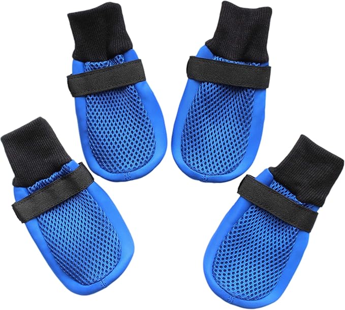 Dog Shoes Boots with Mesh Nonslip Rubber Soles to Protect