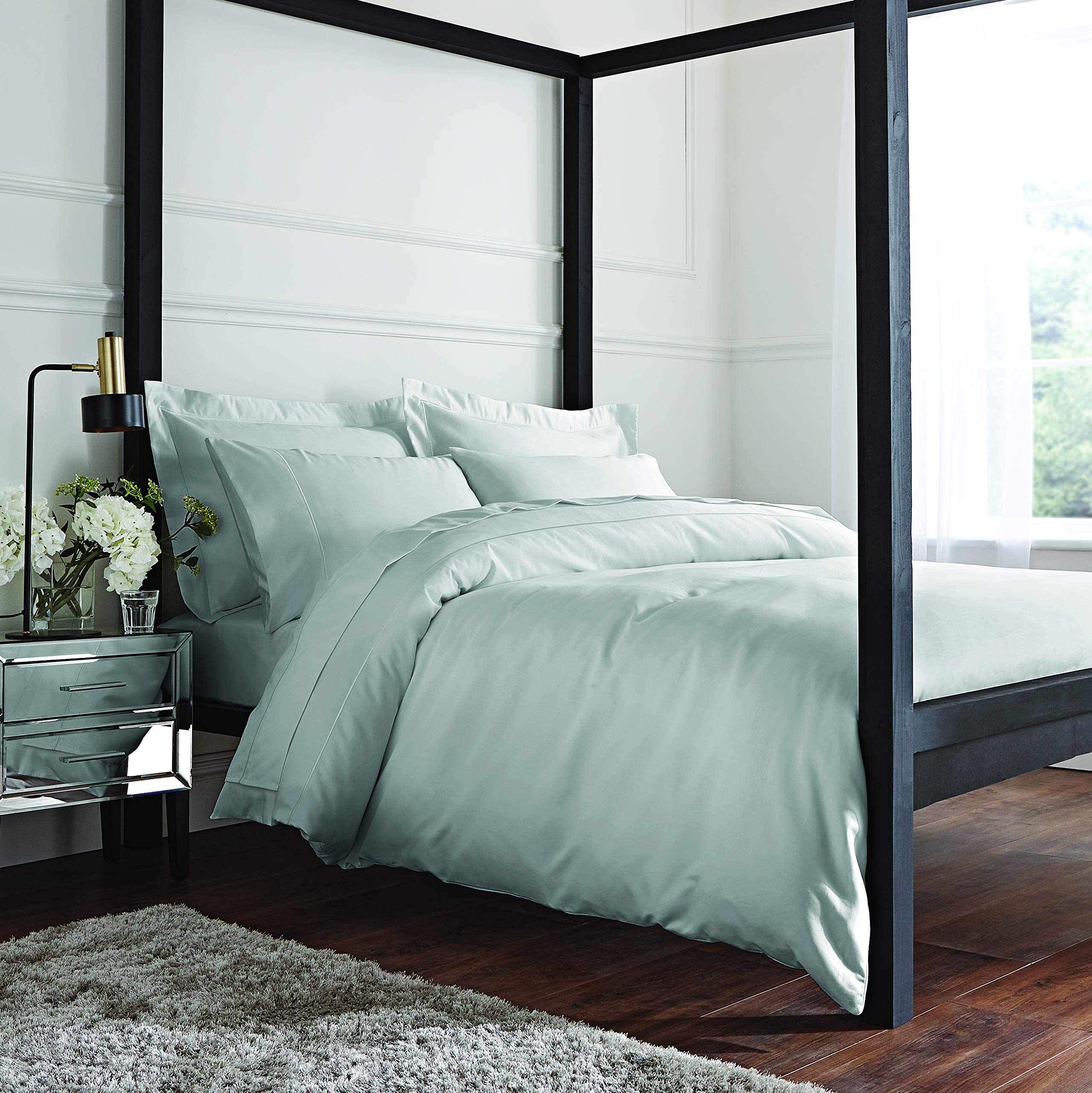 Bianca Luxury 800 Thread Count Cotton Sateen Super King Duvet Set Silver