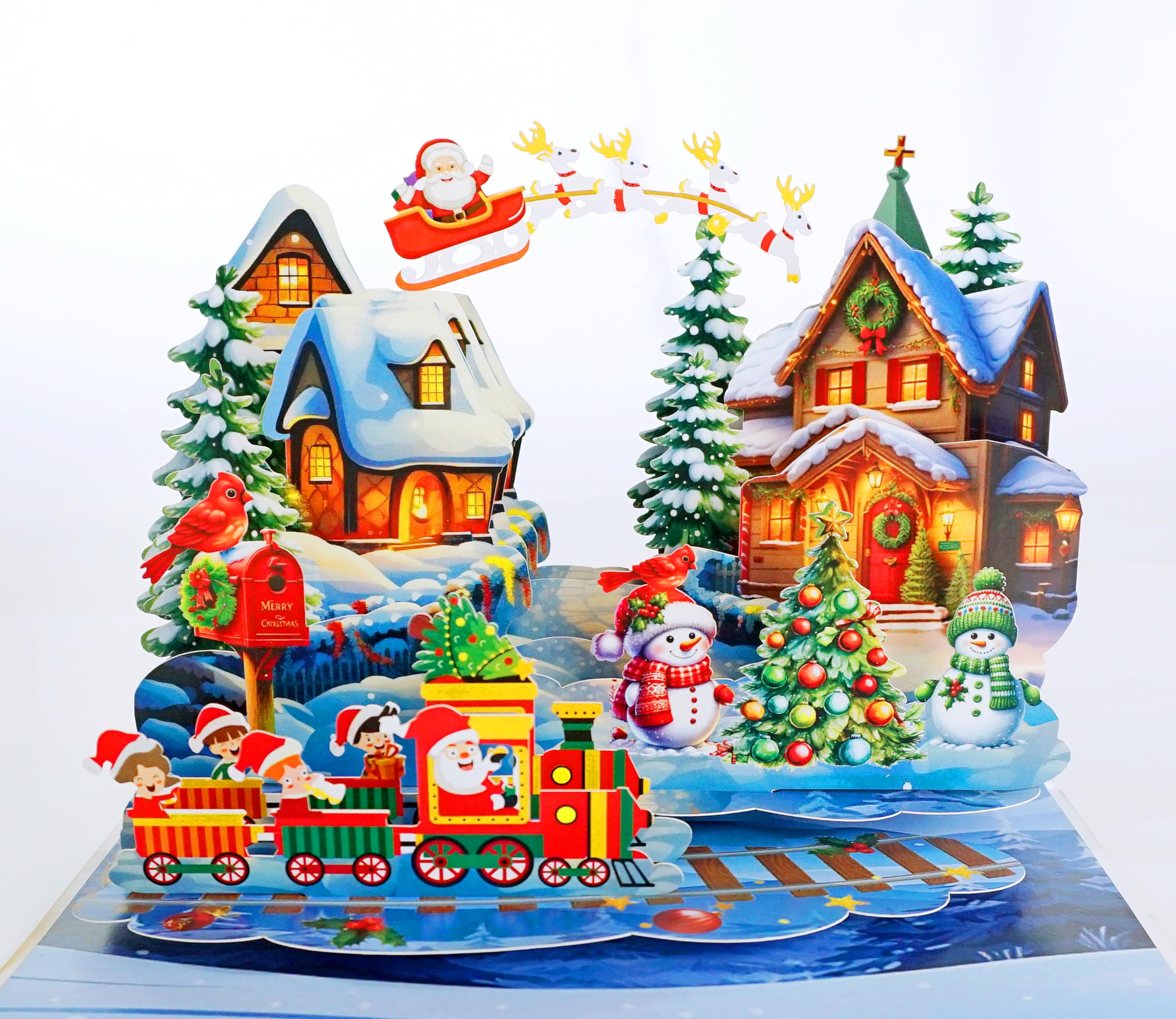 CUTPOPUP Merry Christmas Cards 2025, Pop Up Christmas Cards w Envelope, 3D Xmas Card, Holiday Greeting Card Gifts for Her Him Wife Husband Family Son Mum Dad US8-CN303UK