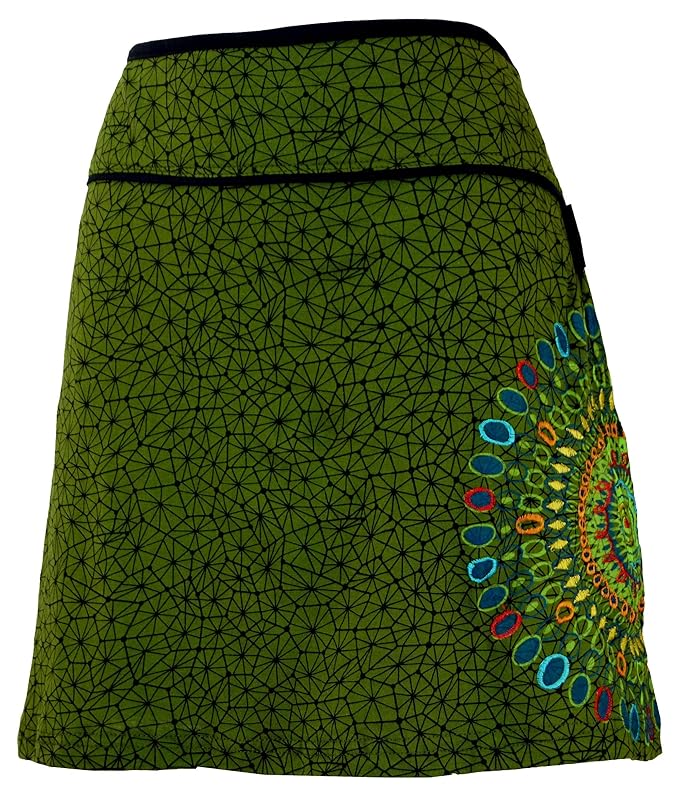 Guru-Shop Minirock, Sommerrock, Hippie Rock, Goa Rock, Damen, Baumwolle, Kurze Röcke Alternative Bekleidung