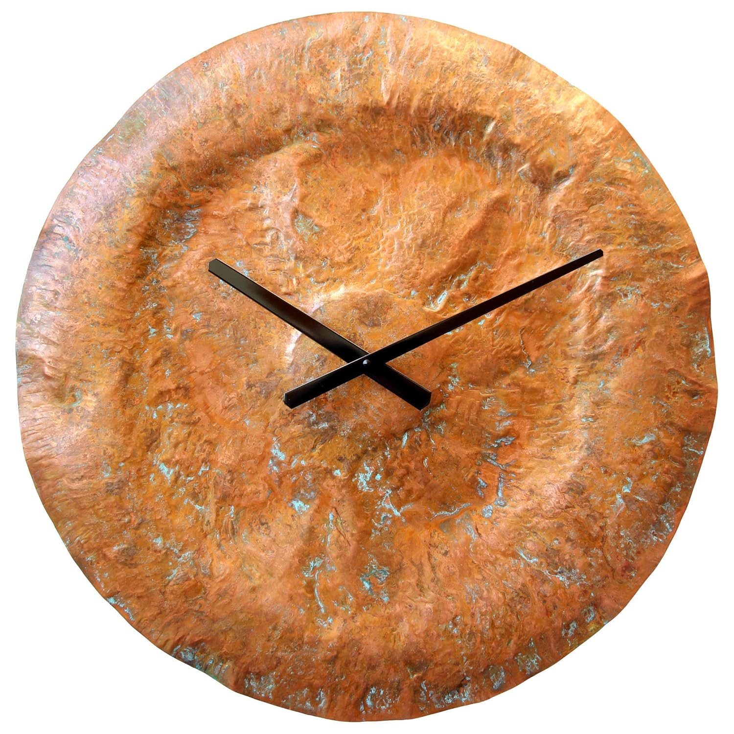 Oversized 24inch Copper Wall Clock Rustic Farmhouse Art