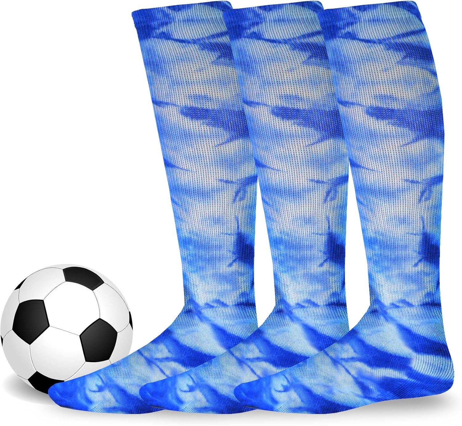 Soxnet Cotton Unisex Soccer Sports Team Socks 3 Pack: Clothing