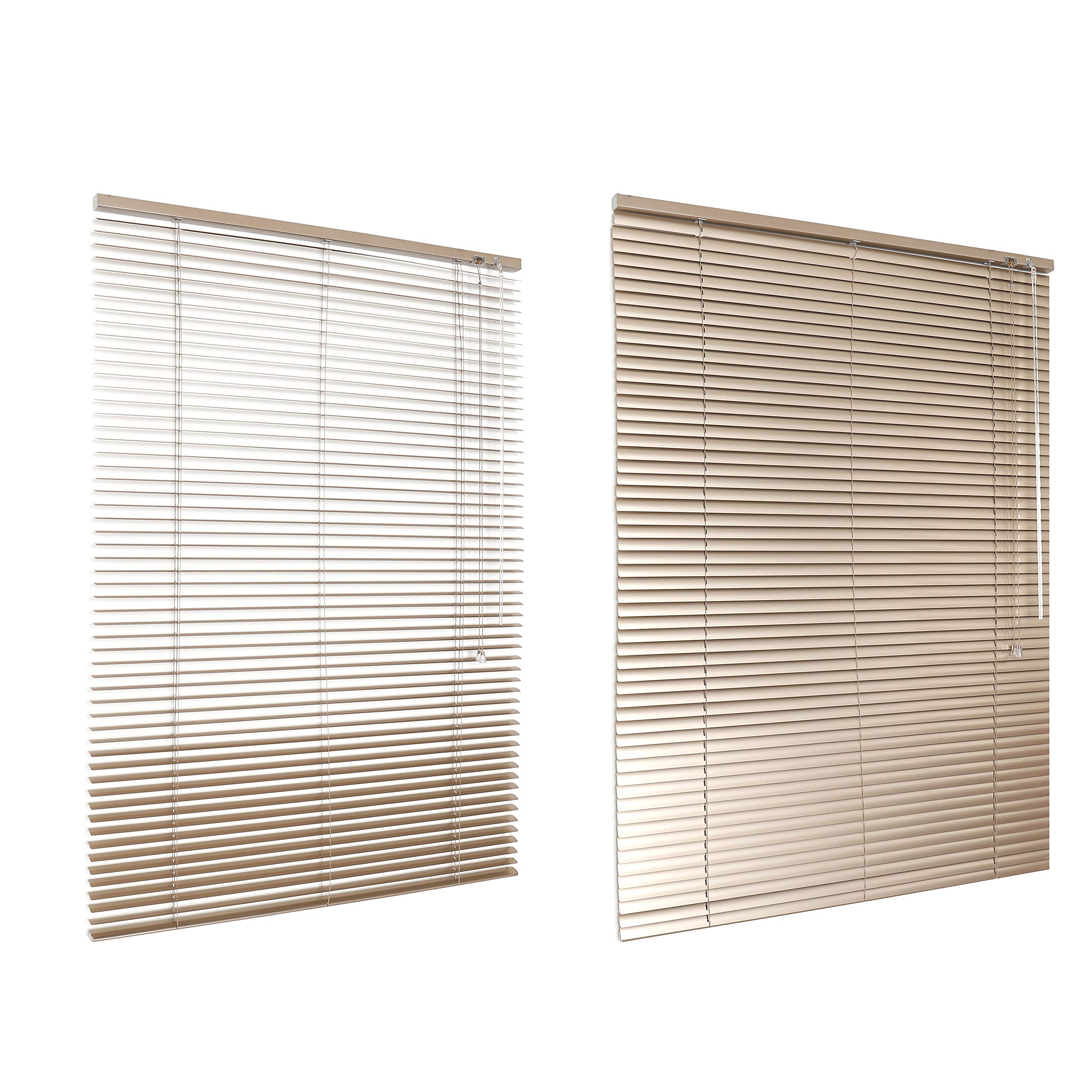 HSYLYM Aluminum Venetian Blinds (80 * 130cm, Champagne)