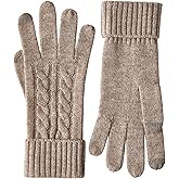 VIKIDEER Touchscreen 100% Pure Cashmere Gloves Women Ladies Soft Knit and Long Ribbed Cuffs