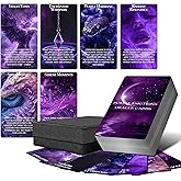 ZZBUY Purple Love Oracle Cards 54 Romantic Love Oracle Deck for Twin Flames, Soulmates, Emotional Guidance & Shadow Work