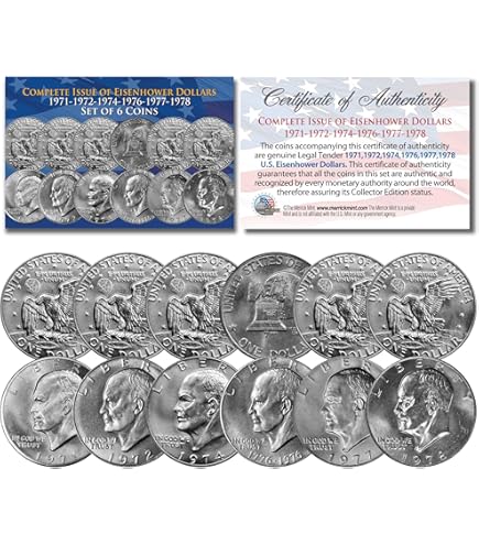 1976 D Type 2 BU Clad Uncirculated Eisenhower Dollar at