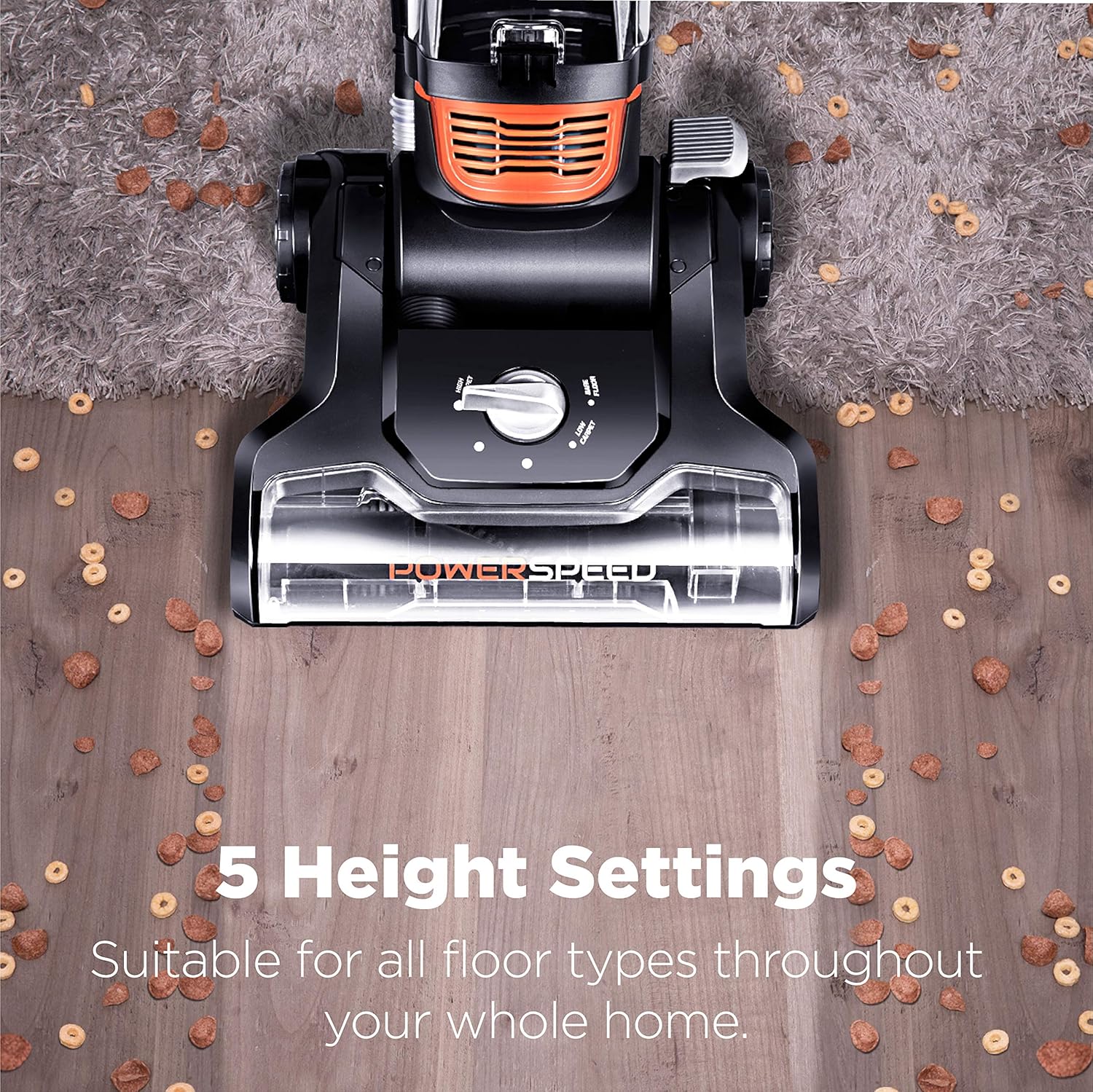Eureka Power Speed Turbo Spotlight Bagless Upright Vacuum Cleaner, Pet Tool, Orange, NEU188A -