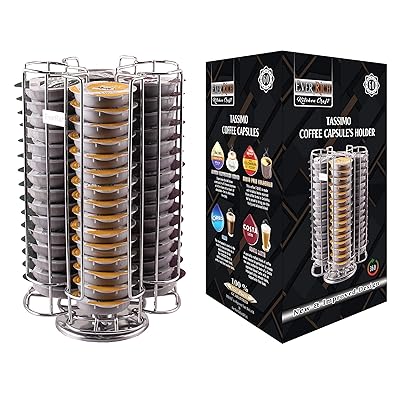 Anadea Coffee Capsule Holder, Compatible With Tassimo Capsules  52pcs Rotating Coffee Pod Stand Uade4221
