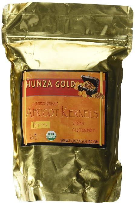Organic Bitter Apricot Kernels - 16 Ounces (1 Lb) 454 G
