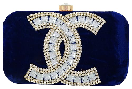 Tooba Handicraft Party Wear Hand Embroidered Box Clutch Bag Purse For Bridal, Casual, Party, Wedding