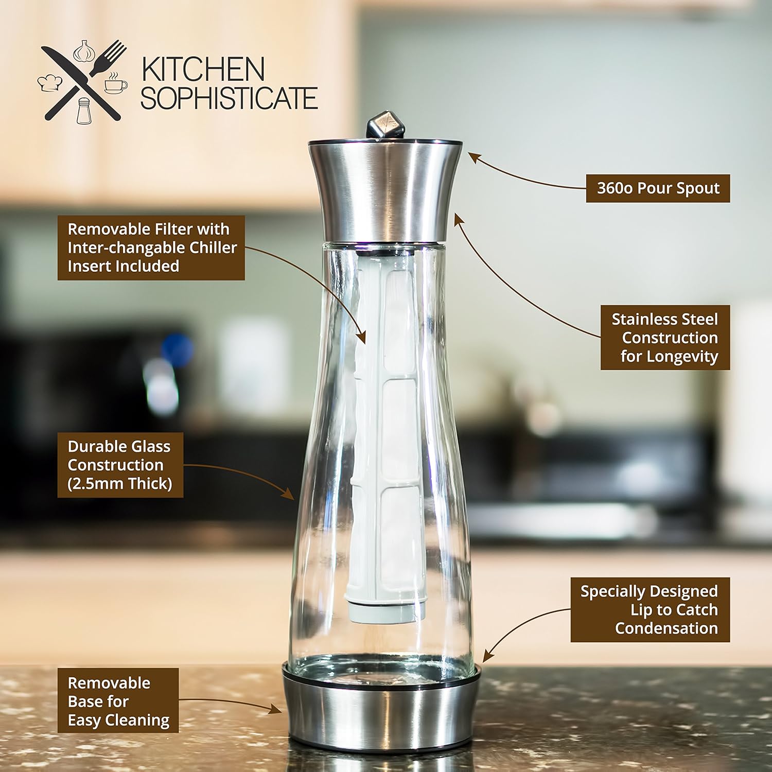 Kitchen Sophisticate - Jarra cafetera de preparación en frío de ...