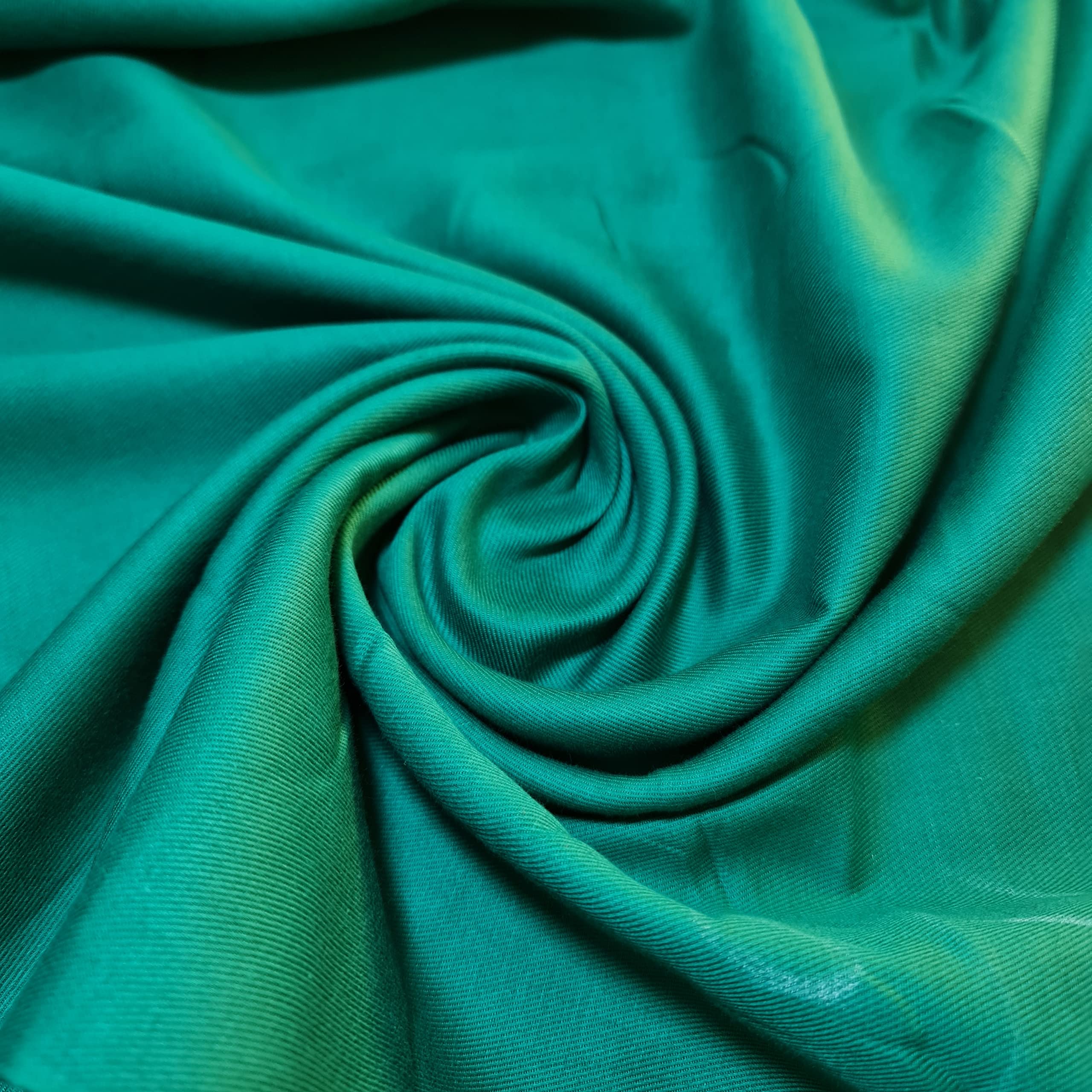 Plain Thick Cotton Drill Workwear Twill Fabric *Soft* Quality 58" by Meter -Ar (1 Meter, Jade)